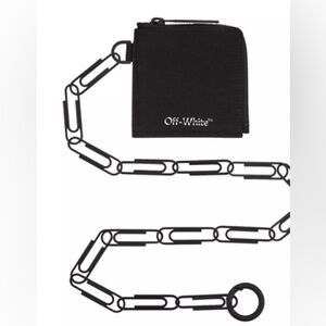 Off-White Logo Paperclip Wallet-On-Chain Black Virgil Abloh, NWT in box